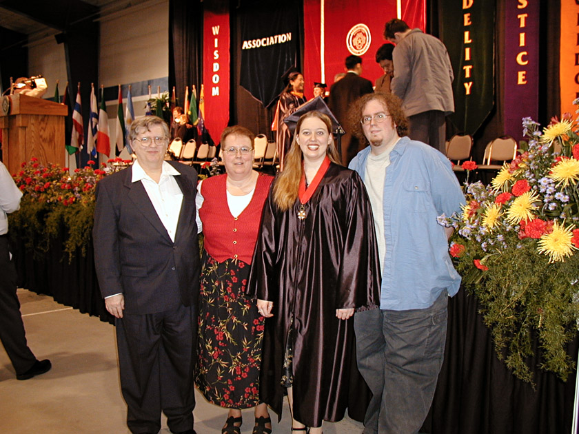 Family at Lewis Graduation 1-13-02