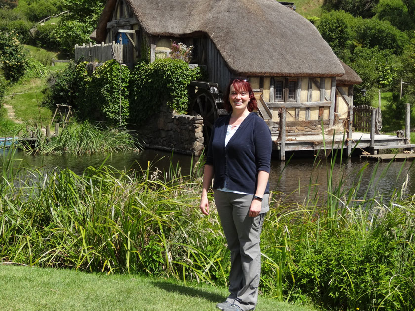 Becky at the Hobbiton Mill