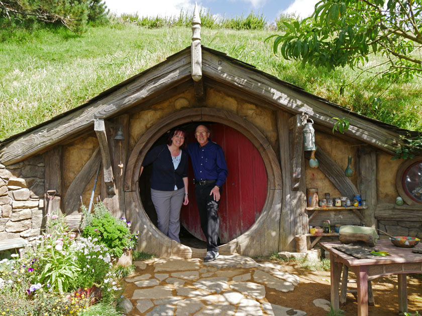 Becky & Jim Visiting a Hobbit