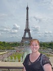 Becky with Eiffel Tower in Background - Paris, August 2012