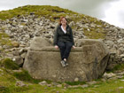 Becky on Witches Chair at Loughcrew - Ireland, September 2015