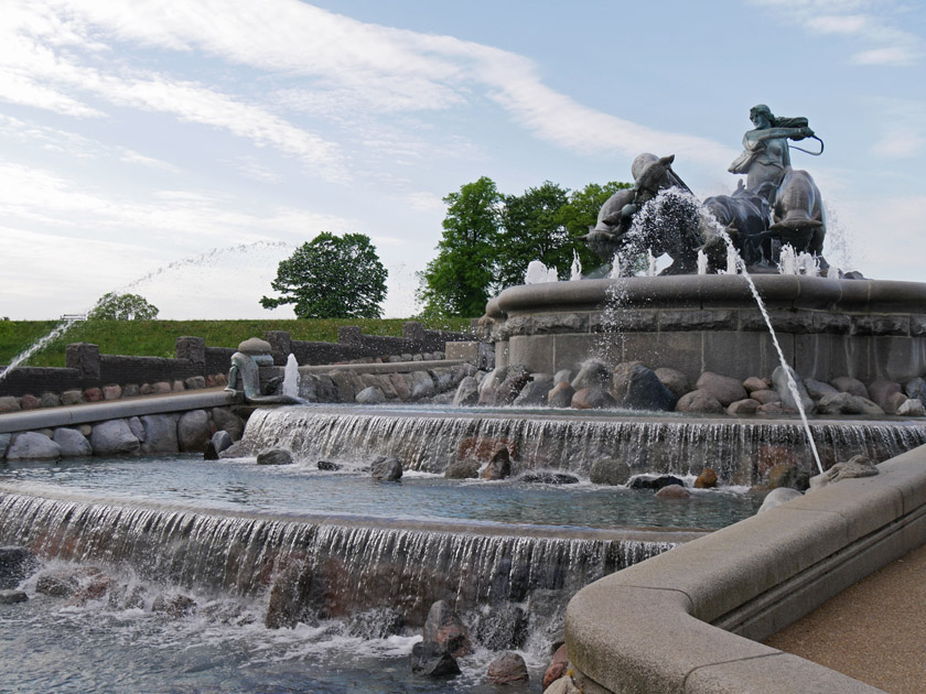 The Gefion Fountain at St. Alban's Church, Copenhagen