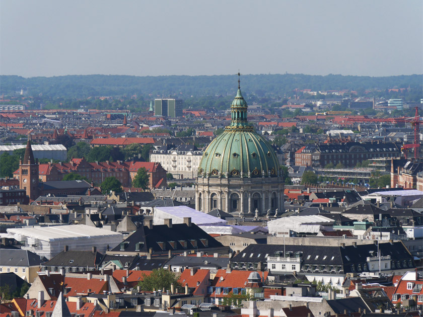 City View from Top of Vor Freslers Kirke, Copenhagen