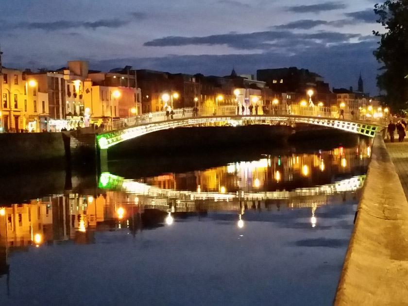 Millenium Bridge at Night, Dublin