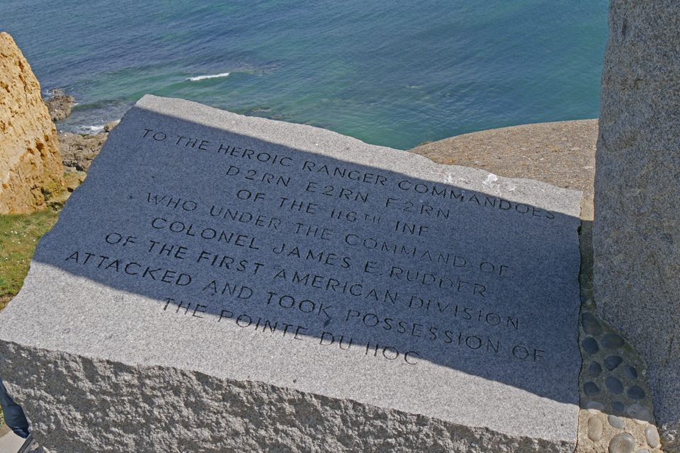 Pointe du Hoc Ranger Monument Plaque