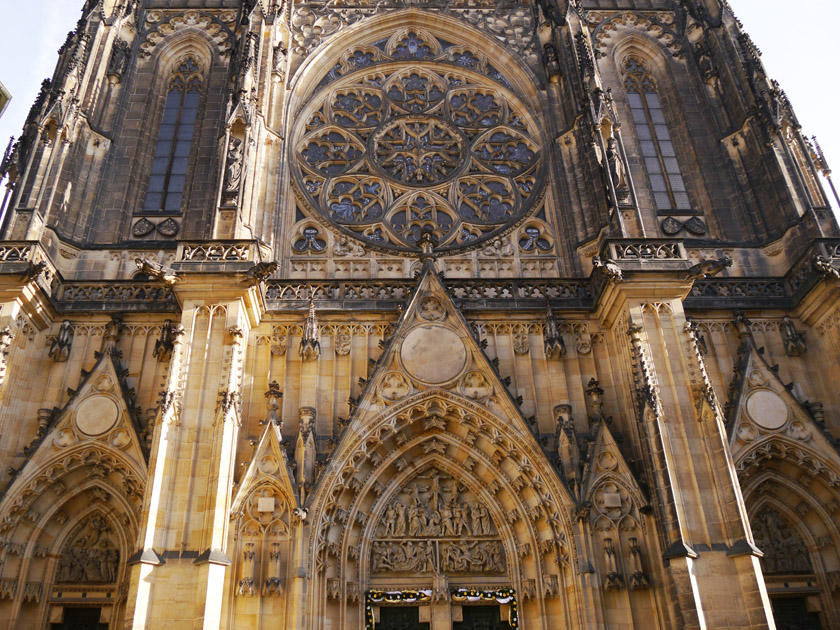 Main Entrance Façade of St. Vitus Cathedral Main Entrance Façade of St. Vitus Cathedral