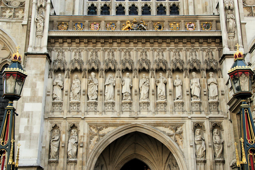 Westminster Abbey Great West Door Martyrs Statues
