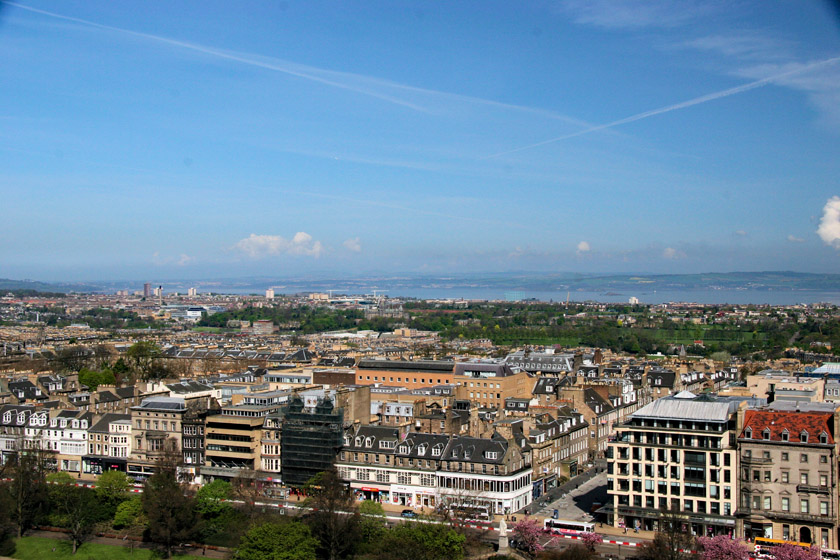 Edinburgh and Firth of Forth Scene from Castle Ramparts